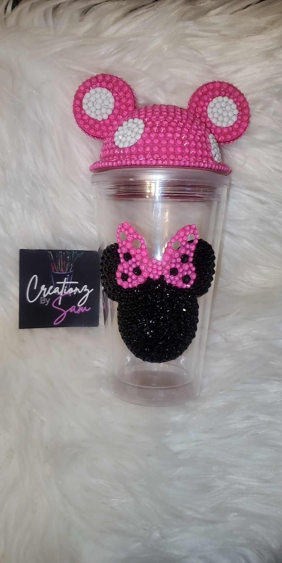 Blinged Mickey Ear tumbler