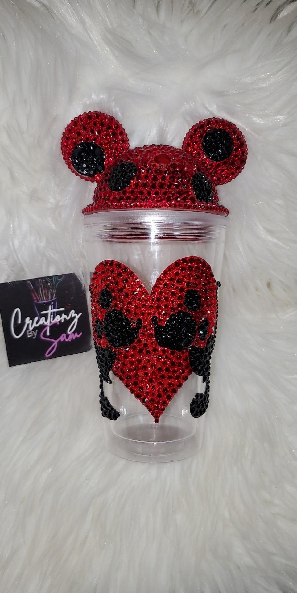 Blinged Mickey Ear tumbler